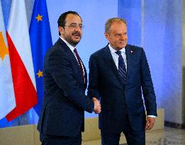 Cyprus President Nikos Christodoulides Meets Polish PM