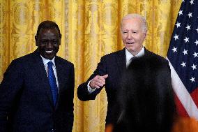 Joe Biden and President of Kenia press conference - Washington