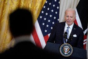 Joe Biden and President of Kenia press conference - Washington