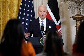 Joe Biden and President of Kenia press conference - Washington