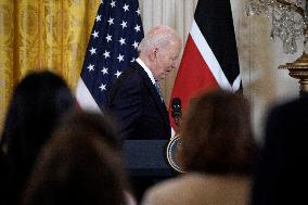 Joe Biden and President of Kenia press conference - Washington