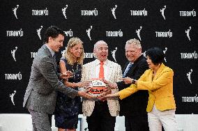 PM Justin Trudeau At Announcement Of WNBA Franchise - Toronto