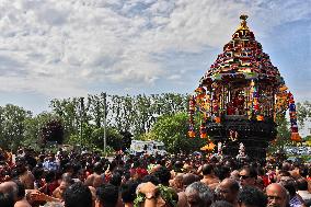 Tamil Hindu Devotees Celebrate The Ganesha Mahotshava Vingnapanam Festival