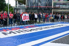 Steel Workers from Thyssenkrupp Group Demonstrate Against the Sale of Steel Division in Essen