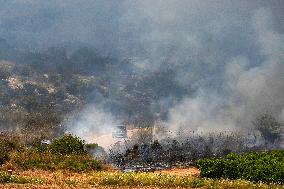 ISRAEL-HULA VALLEY-LEBANON-CONFRONTATIONS