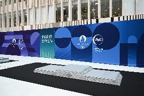 (SP)FRANCE-SAINT DENIS-PARIS 2024 OLYMPIC AND PARALYMPIC PODIUMS-UNVEILING