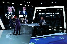 Debate between Gabriel Attal and Jordan Bardella on France 2 - Aubervilliers