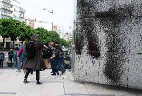 Environmental Protest Outside Of TotalEnergies Meeting - Paris