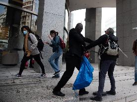 Environmental Protest Outside Of TotalEnergies Meeting - Paris