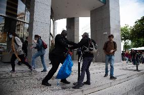 Environmental Protest Outside Of TotalEnergies Meeting - Paris