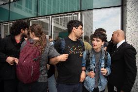 Environmental Protest Outside Of TotalEnergies Meeting - Paris