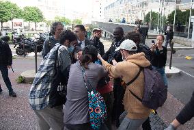 Environmental Protest Outside Of TotalEnergies Meeting - Paris