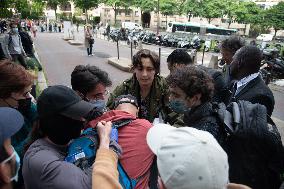 Environmental Protest Outside Of TotalEnergies Meeting - Paris