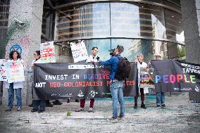 Environmental Protest Outside Of TotalEnergies Meeting - Paris