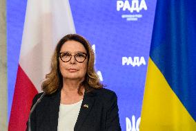 Speaker Of Polish Senate Malgorzata Kidawa-Blonska In Kyiv