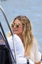 Heidi Klum And Leni Take A Boat Ride - Antibes