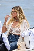 Heidi Klum And Leni Take A Boat Ride - Antibes