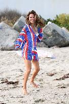 Brooke Burke Enjoying Sunny Day At Beach - Malibu