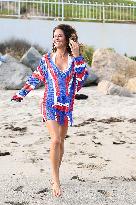 Brooke Burke Enjoying Sunny Day At Beach - Malibu