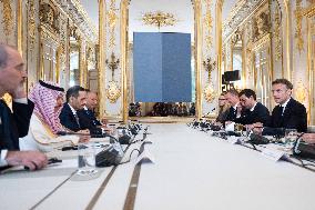 Macron Meets With Arab FMs - Paris