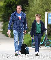 Ben Affleck Takes Samuel To School - LA