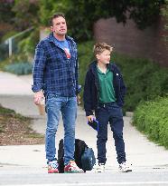 Ben Affleck Takes Samuel To School - LA