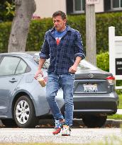 Ben Affleck Takes Samuel To School - LA