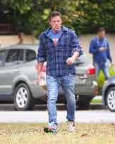 Ben Affleck Takes Samuel To School - LA