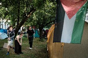 University Of Warsaw Students Started Campus Occupation In Support For Palestinans