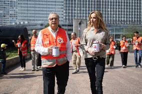 Adriana Karembeu Participates in the Red Cross Collection - Paris