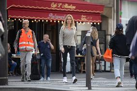 Adriana Karembeu Participates in the Red Cross Collection - Paris