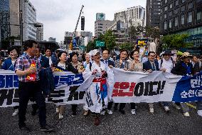 Protest Rally Calling For Special Prosecutor For Private Chae In Seoul
