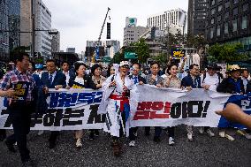 Protest Rally Calling For Special Prosecutor For Private Chae In Seoul