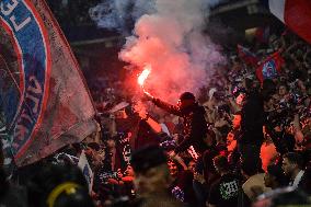 Paris Saint-Germain celebrates the 2023-2024 French Cup championship trophy ceremony in Lille FA