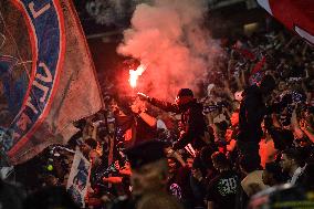 Paris Saint-Germain celebrates the 2023-2024 French Cup championship trophy ceremony in Lille FA