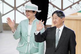 Japanese emperor, empress at tree-planting ceremony