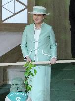 Japanese empress at tree-planting ceremony