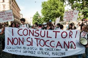 'Non Una Di Meno' Stage Demonstration For Abortion Rights In Rome