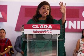 Clara Brugada Mexico City Mayor Candidate Campaign Event