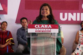 Clara Brugada Mexico City Mayor Candidate Campaign Event