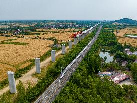 Shanghai-Nanjing-Hefei high-speed Railway Construction