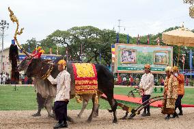 CAMBODIA-KAMPONG SPEU-ROYAL PLOUGHING CEREMONY