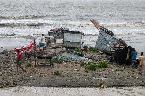 Cyclone Remal At Kuakata Sea Beach