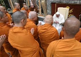 Pope Francis Meets Buddhist Monks - Vatican