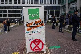 Environmental Protest Outside Of TotalEnergies Meeting - Paris