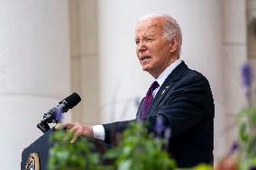 President Biden Visits Arlington National Cemetery On Memorial Day