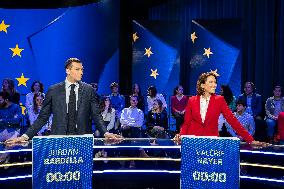 European elections a debate hosted by French owned TV channel BFMTV - Paris