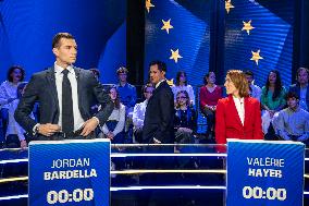 European elections a debate hosted by French owned TV channel BFMTV - Paris