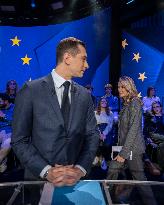 European elections a debate hosted by French owned TV channel BFMTV - Paris