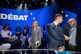 European elections a debate hosted by French owned TV channel BFMTV - Paris